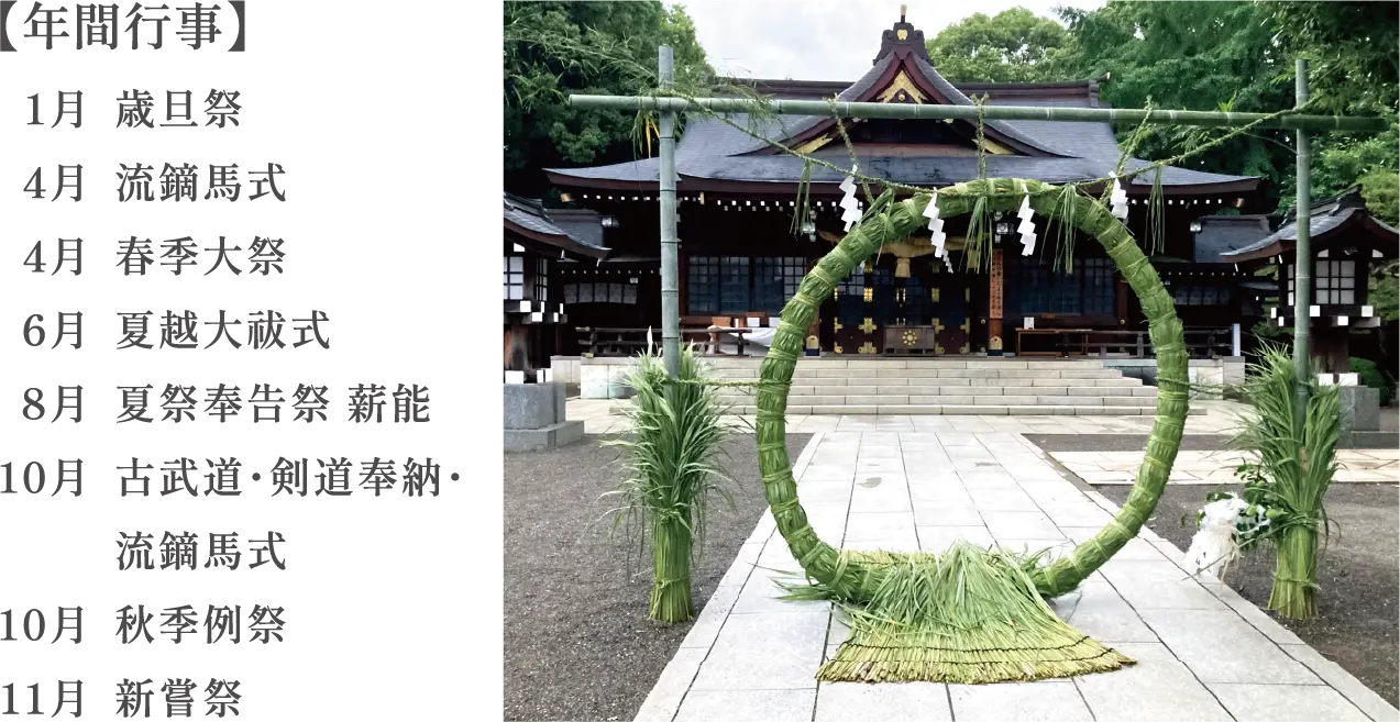 夏越大祓式「茅の輪（ちのわ）」